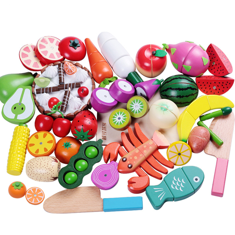 Kitchen Gadgets Kids - 1PCS Wooden Toy Magnetic Cutting Fruit