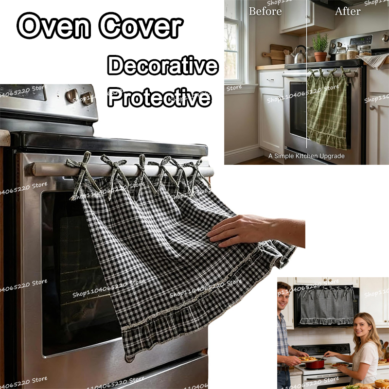 Kitchen Gadgets Vintage - Bow & Plaid Pattern Dust-proof Oven