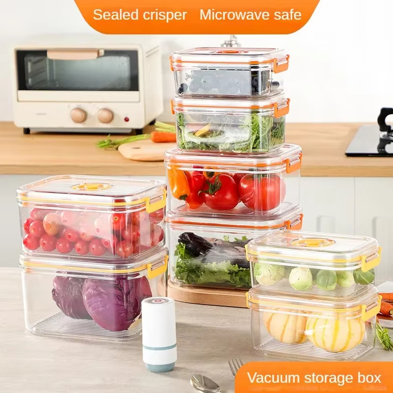 Kitchen Gadgets Organizer - Vacuum Fresh-keeping Box Refrigerator Sealed Canister