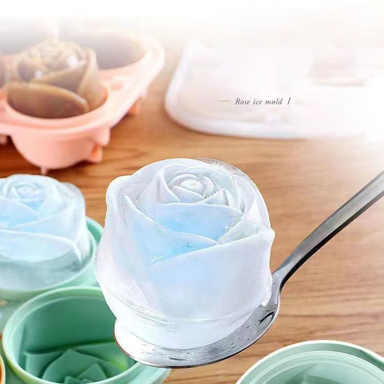 Kitchen Gadgets Plus - 3D Rose Ice Molds 4 Holes