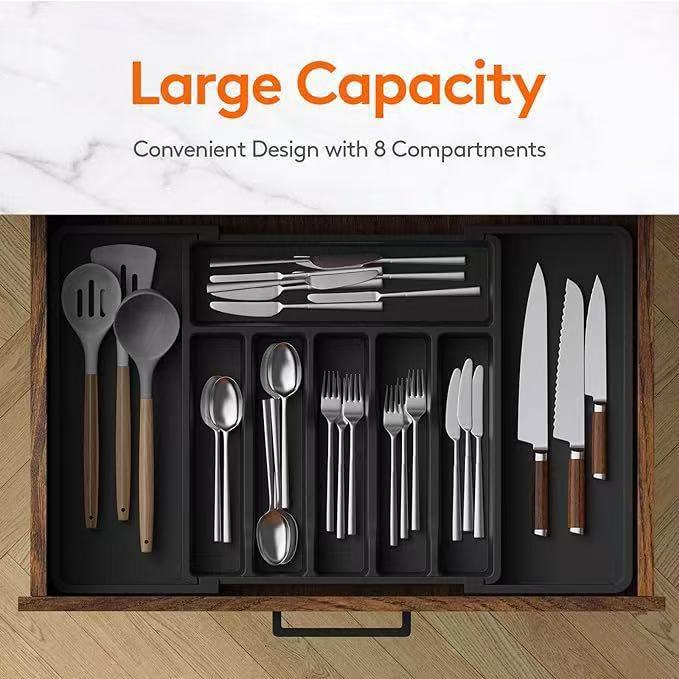 Kitchen Gadgets And Utensils - 2026 Upgradation Adjustable Flatware Tableware Organizer