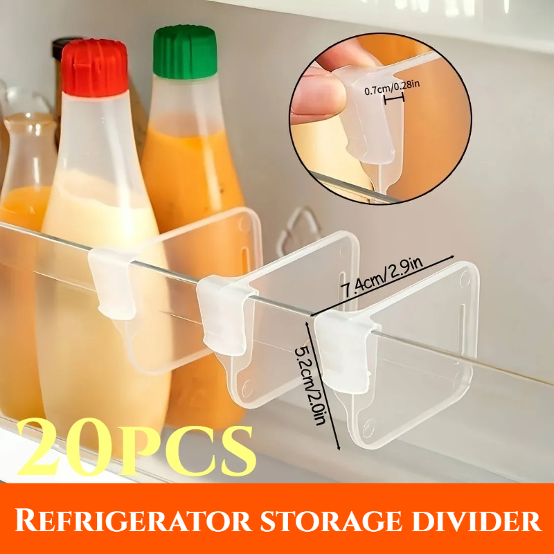 Kitchen Gadgets Organizer - 5-20PCS Sturdy Clear Refrigerator Organizer Dividers