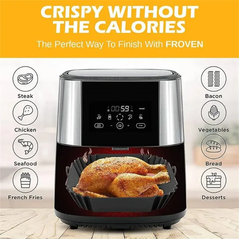 1pc silicone air fryer pot tra - Kitchen Gadgets Gifts บทวิจารณ์และราคา