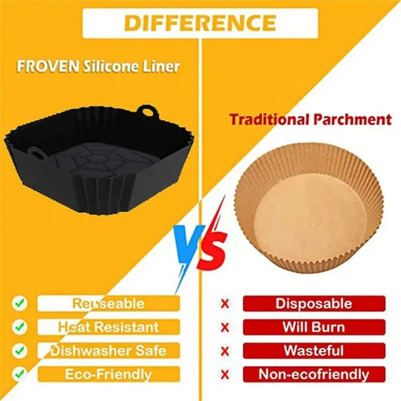 1pc silicone air fryer pot tra - Kitchen Gadgets Gifts บทวิจารณ์และราคา