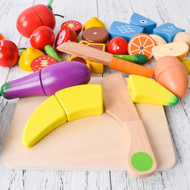 1PCS Wooden Toy Magnetic Cutti - Kitchen Gadgets Kids บทวิจารณ์และราคา