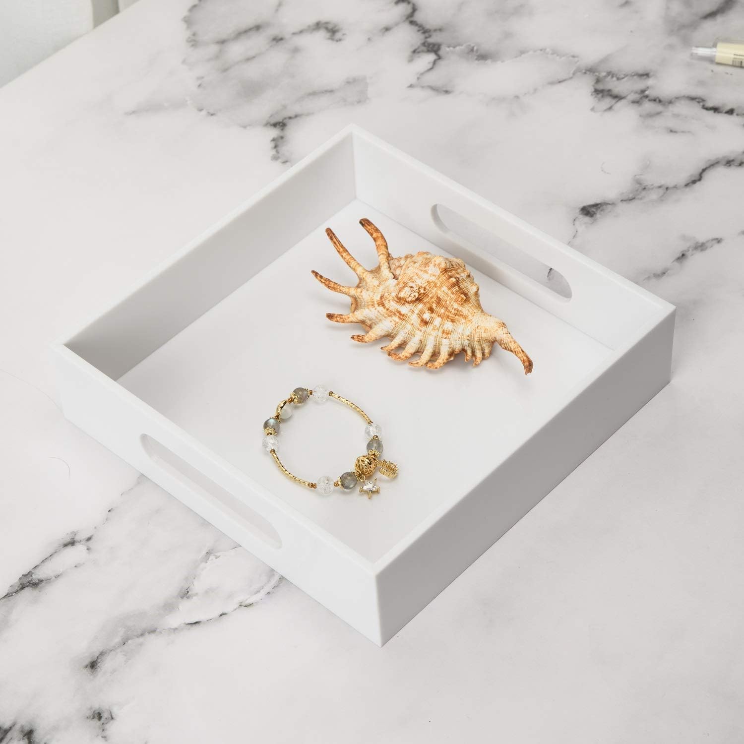 White Sturdy Acrylic Tray with - Kitchen Gadgets And Toys บทวิจารณ์และราคา