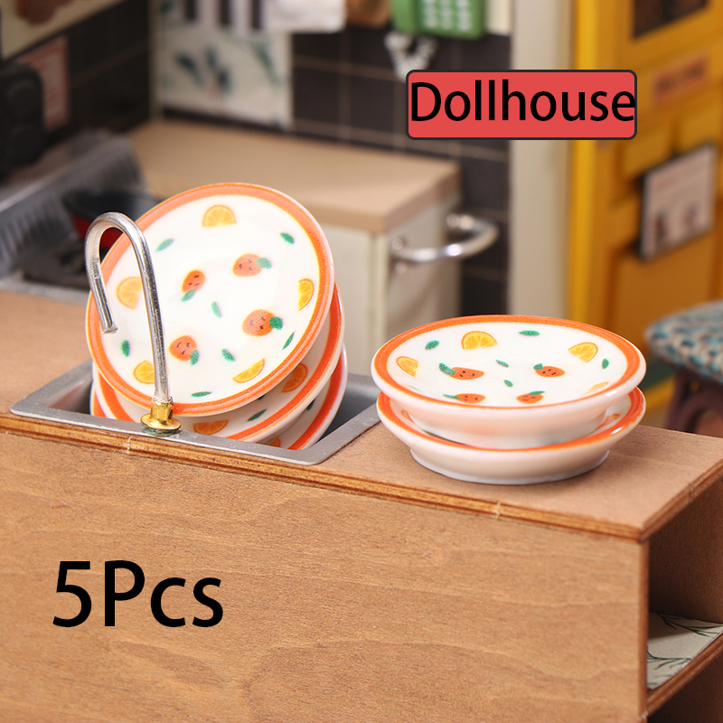 5Pcs 1/12 Dollhouse Mini Plate - Kitchen Gadgets Plus บทวิจารณ์และราคา