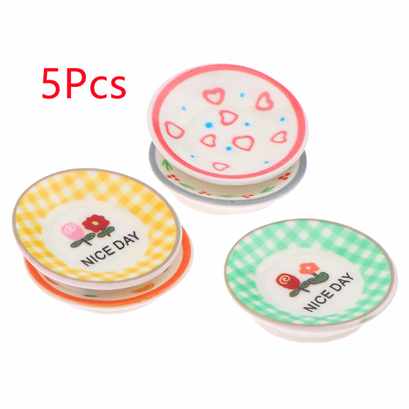 5Pcs 1/12 Dollhouse Mini Plate - Kitchen Gadgets Plus บทวิจารณ์และราคา