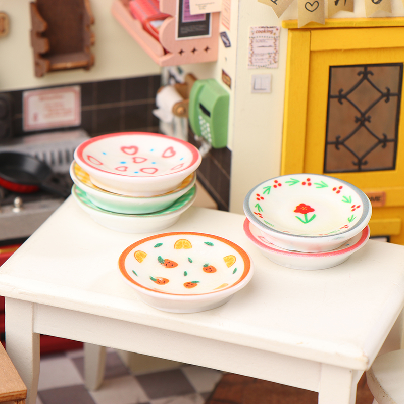 5Pcs 1/12 Dollhouse Mini Plate - Kitchen Gadgets Plus บทวิจารณ์และราคา
