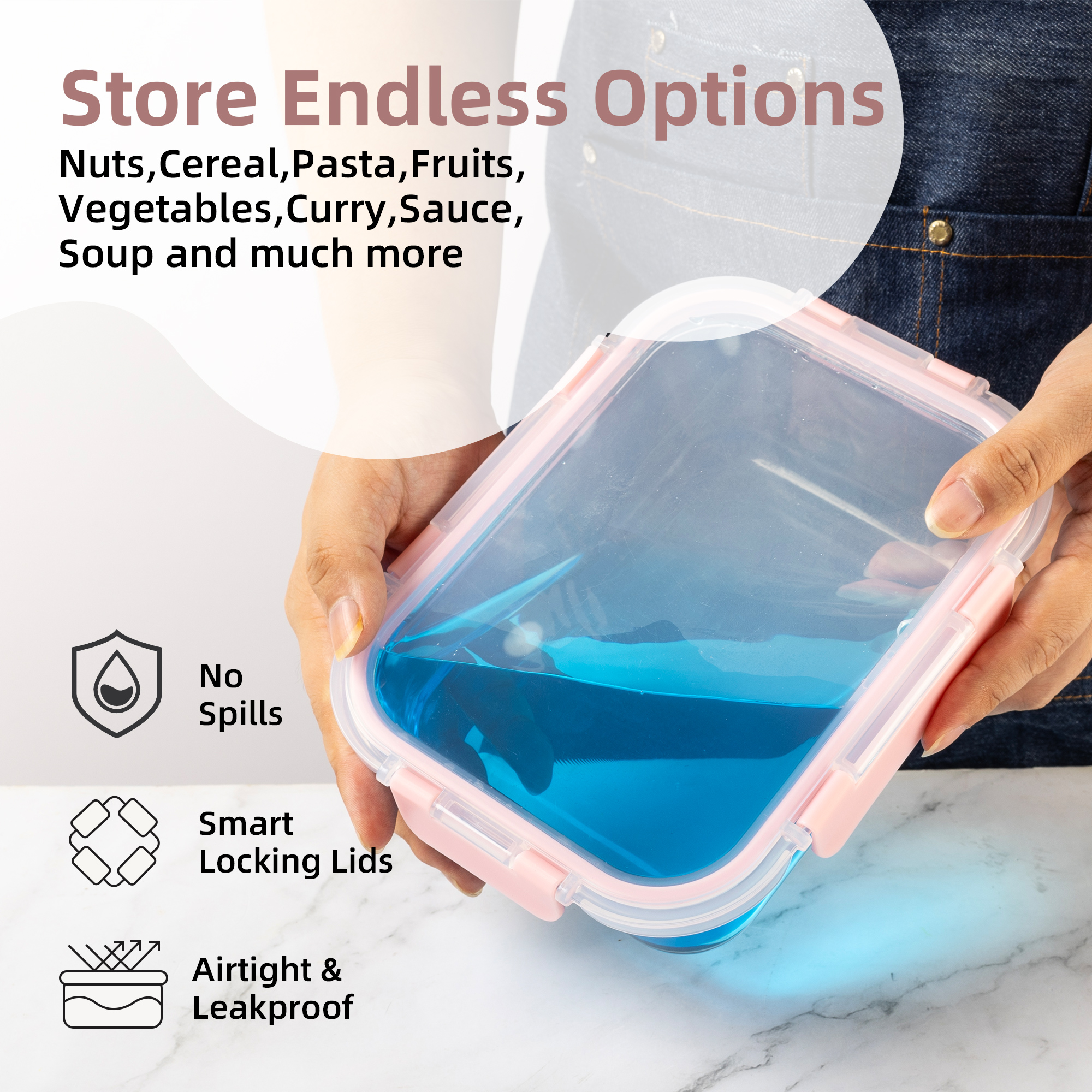 16-Piece Glass Food Storage Co - Kitchen Gadgets Organizer บทวิจารณ์และราคา