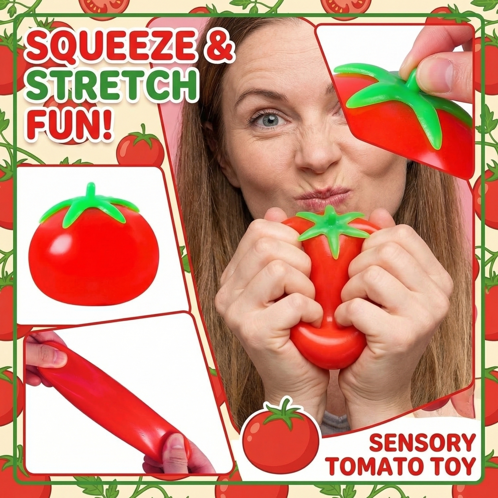 Stretchy Squishy Tomato Toy Sq - Kitchen Gadgets And Toys บทวิจารณ์และราคา