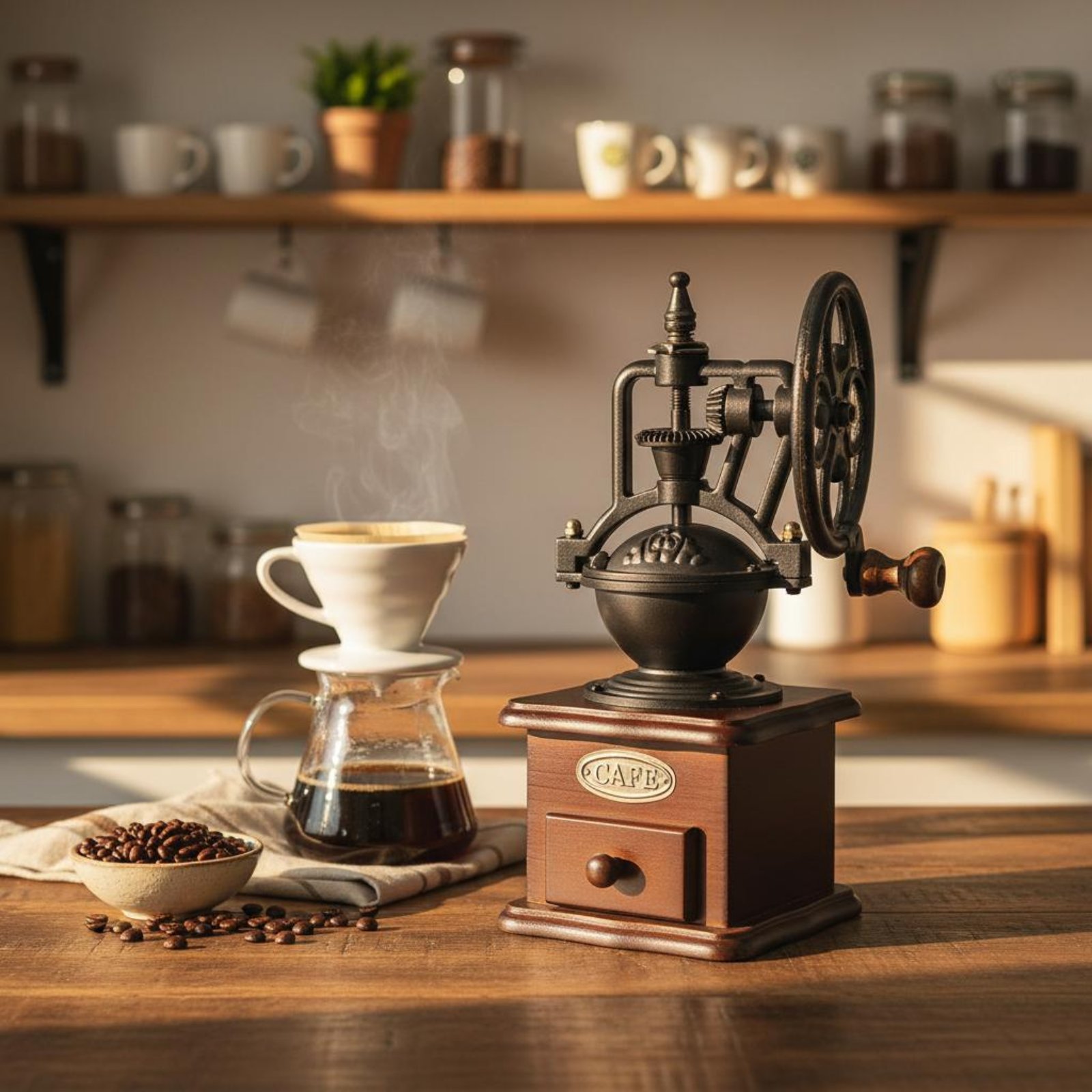 Manual Amusement Wheel Coffee  - Kitchen Gadgets Vintage บทวิจารณ์และราคา