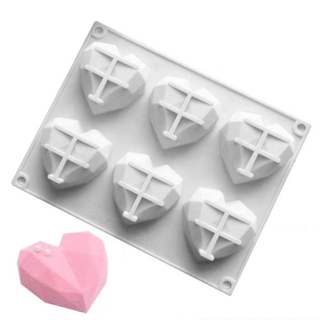 3D 6 Cavity Diamond Love Silic - Quality Kitchen Gadgets บทวิจารณ์และราคา
