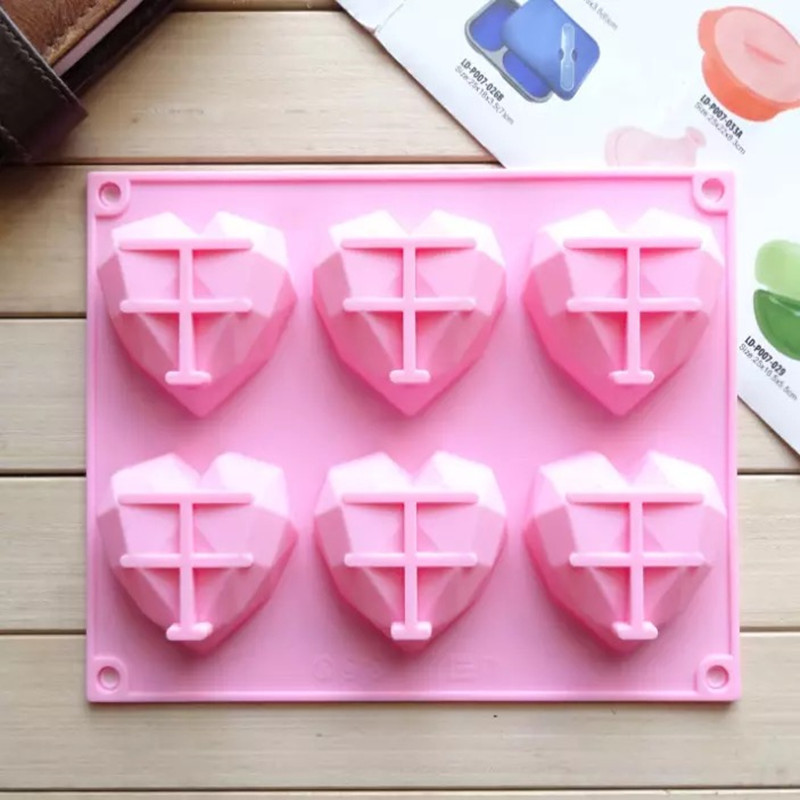 3D 6 Cavity Diamond Love Silic - Quality Kitchen Gadgets บทวิจารณ์และราคา