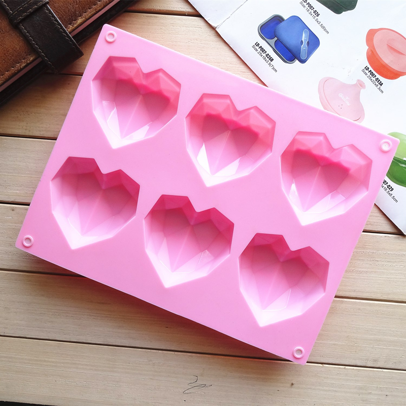3D 6 Cavity Diamond Love Silic - Quality Kitchen Gadgets บทวิจารณ์และราคา