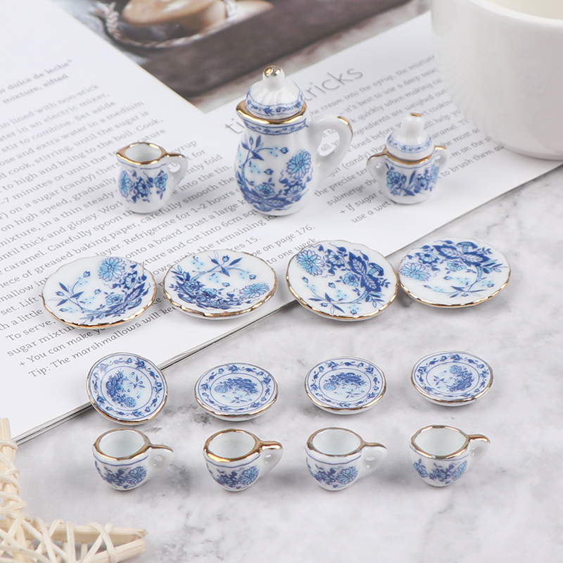 15Pcs 1:12 Miniature Porcelain - Kitchen Gadgets Kids บทวิจารณ์และราคา