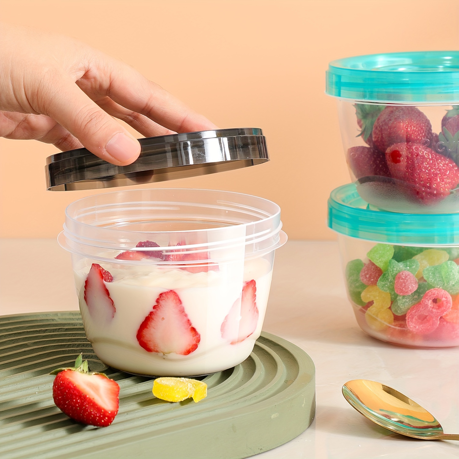 2 Transparent Sealed Food Stor - Kitchen Gadgets Organizer บทวิจารณ์และราคา