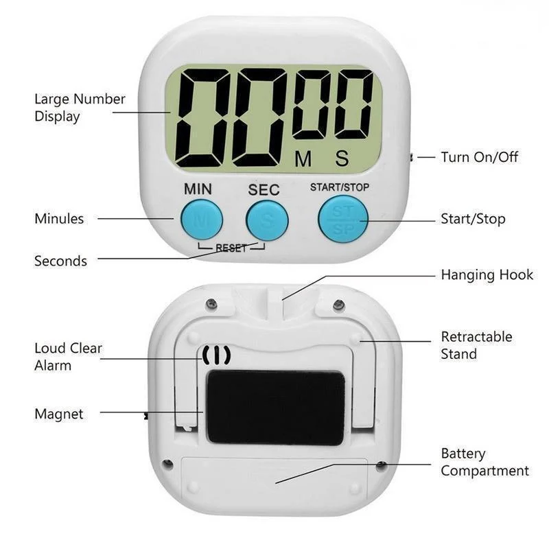 Mini Digital Kitchen Timer Big - Kitchen Gadgets Smart บทวิจารณ์และราคา