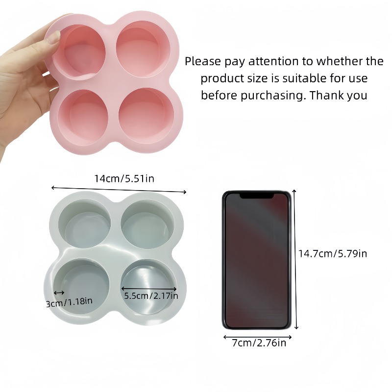 4-Cavity Silicone Baking Mold, - Quality Kitchen Gadgets บทวิจารณ์และราคา