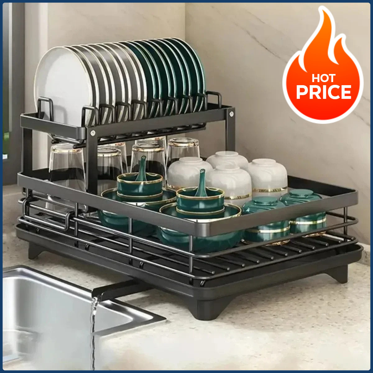 Double Layer Bowl Rack Adjusta - Kitchen Gadgets And Utensils บทวิจารณ์และราคา
