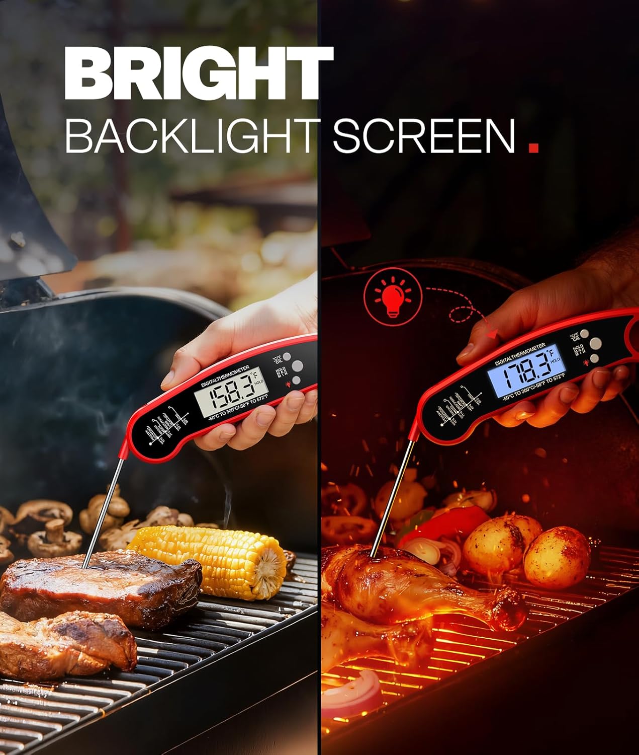 Meat Thermometer Digital – Ins - Kitchen Gadgets Gifts For Him บทวิจารณ์และราคา