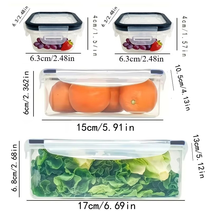 8Pcs Set Includes 4 Containers - Kitchen Gadgets Organizer บทวิจารณ์และราคา
