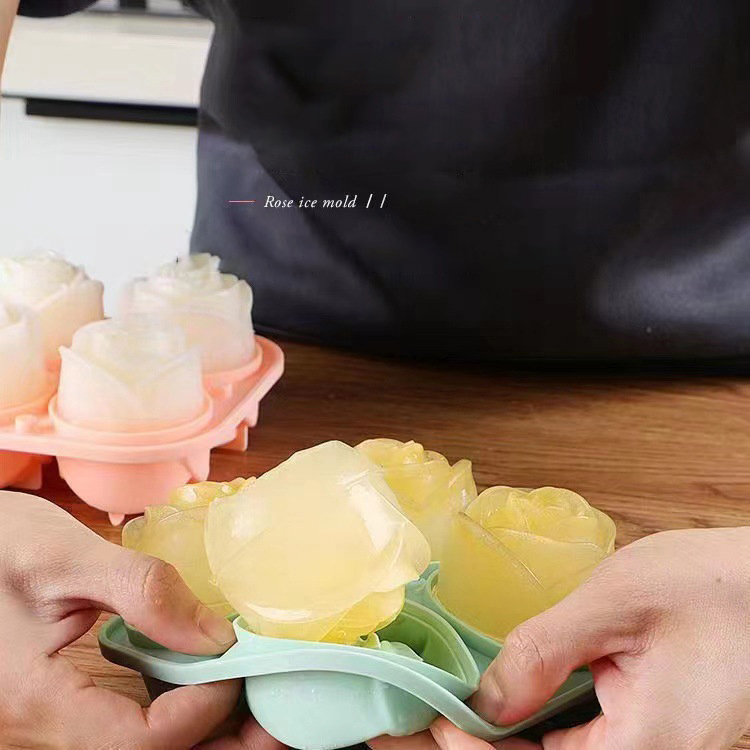 3D Rose Ice Molds 4 Holes Ice  - Kitchen Gadgets Plus บทวิจารณ์และราคา