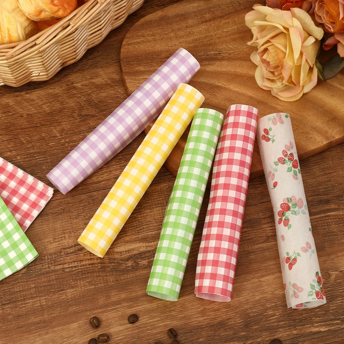 50Pcs Oilproof Wrapping Paper  - Kitchen Gadgets Gifts บทวิจารณ์และราคา