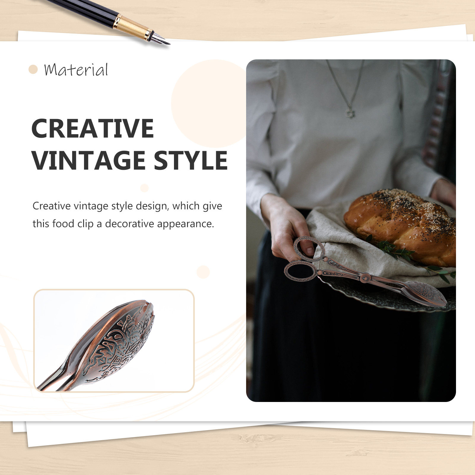 1pc Vintage Bread Clip Creativ - Kitchen Gadgets Vintage บทวิจารณ์และราคา