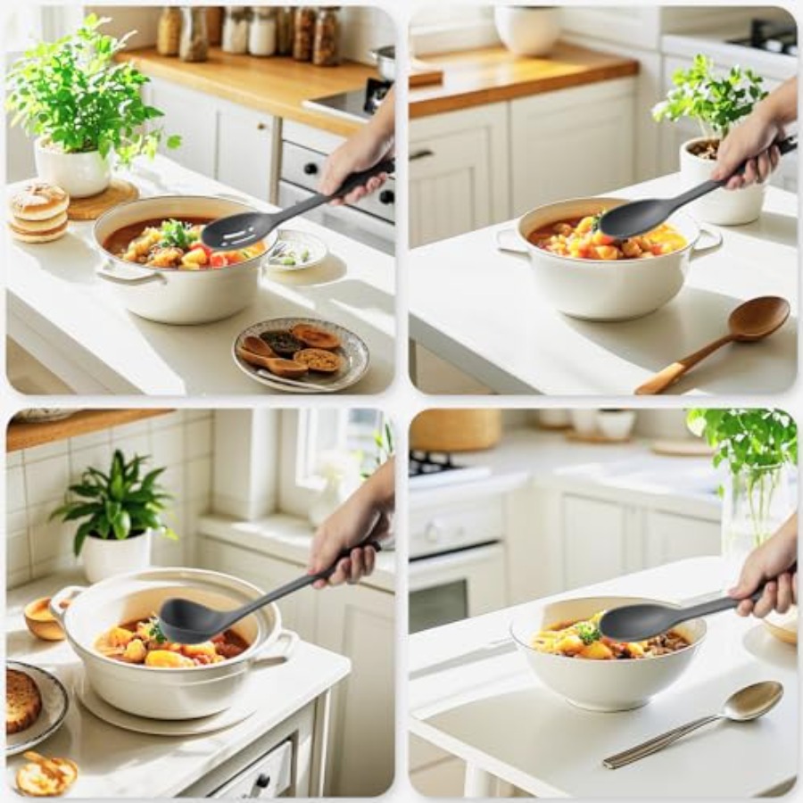 Silicone Kitchen Cooking Utens - Kitchen Gadgets And Utensils บทวิจารณ์และราคา