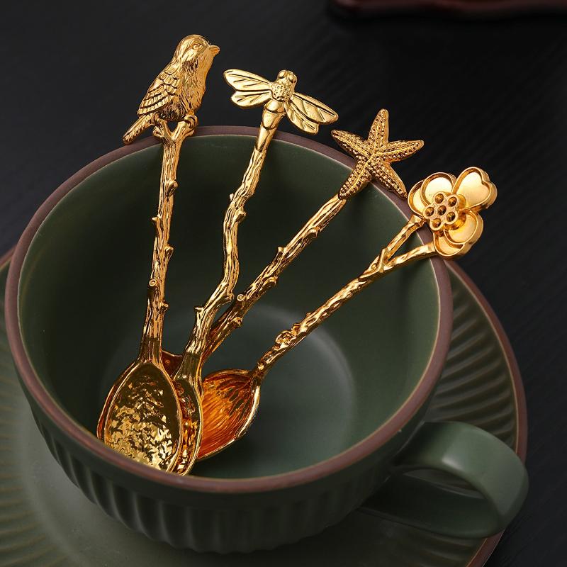 1Pc Metal Dessert Coffee Spoon - Kitchen Gadgets Vintage บทวิจารณ์และราคา