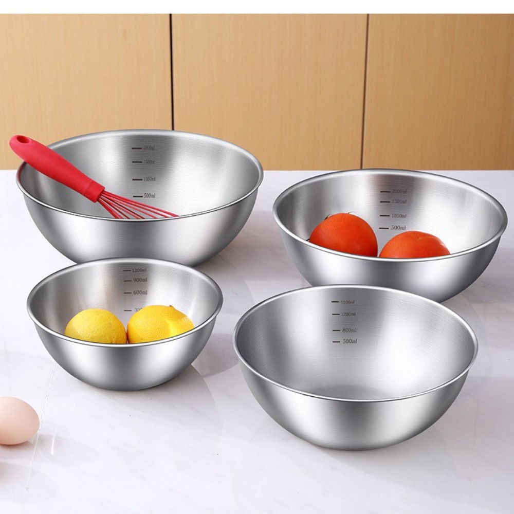 3pcs Stainless Steel Bowl Set  - Kitchen Gadgets Organizer บทวิจารณ์และราคา