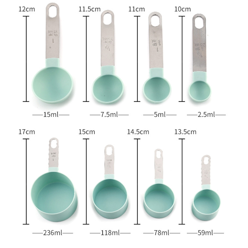 8PCS Measuring Cups Spoons Set - Kitchen Gadgets And Utensils บทวิจารณ์และราคา