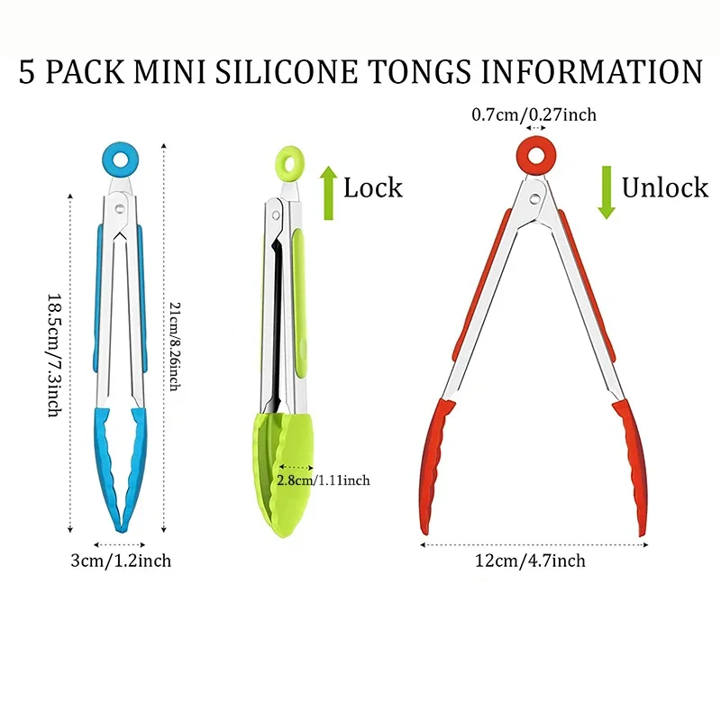 1pc Silicone Food Tongs Stainl - Kitchen Gadgets Gifts บทวิจารณ์และราคา